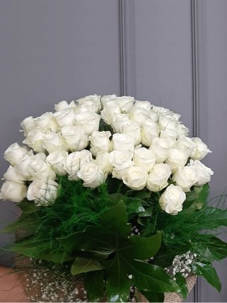 41 Beyaz Gül Buketi