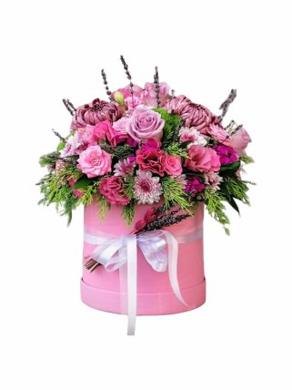 Muhteşem Pembe Aranjman, İzmir çiçek siparişi