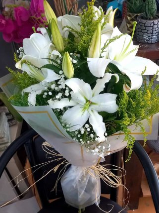 Beyaz Casabilanka Buketi, İzmir Çiçekçi